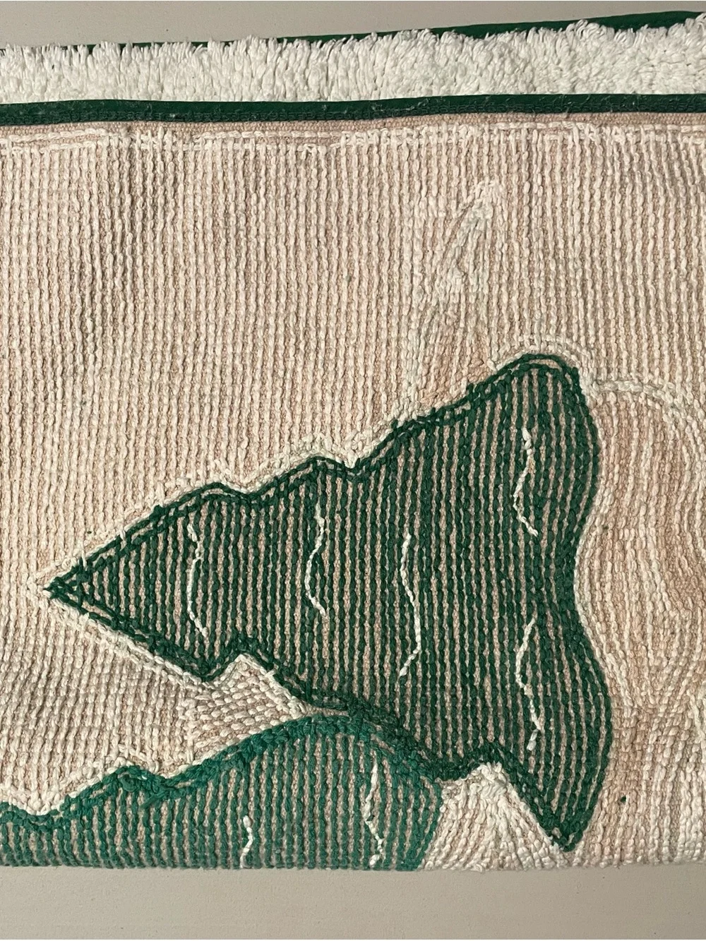 Threshold Green & Cream Christmas Tree Bath Rug New